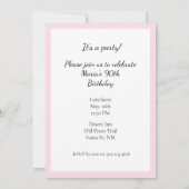 Frühlings-Petunien in Rosa Personalisierte Party Einladung (Rückseite)