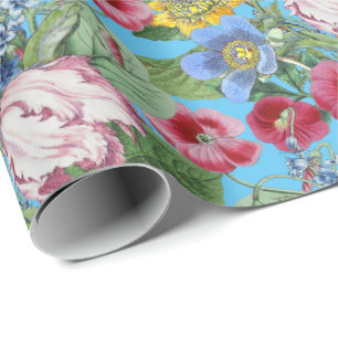 Frühlings-Pfingstrosen Tulpen Blumen Garten Geschenkpapier