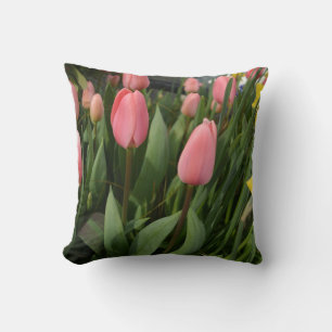 Frühlings-Pink-Tulpe-Blume Kissen