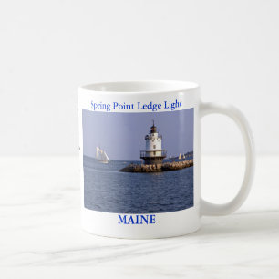 Frühlings-Punkt-Leisten-Licht, Maine-Tasse Kaffeetasse