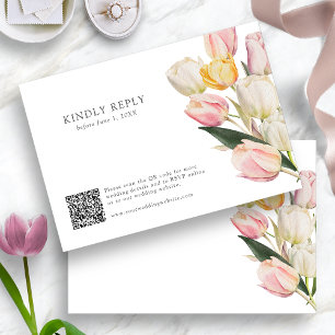 Frühlings-QR-Code RSVP Karte