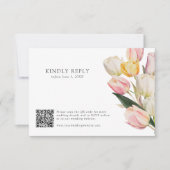 Frühlings-QR-Code RSVP Karte (Vorderseite)