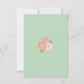 Frühlings Ranunculus Mint Floral Hochzeitskarten RSVP Karte (Rückseite)