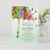 Frühlings-Regen-Brautparty-Einladung Einladung (Stehend Vorderseite)