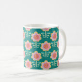 Frühlings-Retro-Blume Kaffeetasse (VorderseiteRechts)