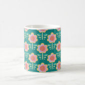 Frühlings-Retro-Blume Kaffeetasse (Mittel)