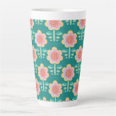 Frühlings-Retro-Blume Milchtasse (Vorderseite)