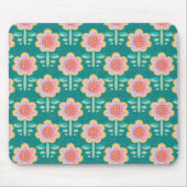 Frühlings-Retro-Blume Mousepad (Vorne)
