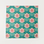 Frühlings-Retro-Blume Wandteppich (Vorderseite)