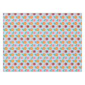 Frühlings-Retro-Blumen Tischdecke (Vorderseite (Horizontal))