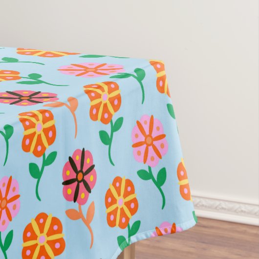 Frühlings-Retro-Blumen Tischdecke (Beispiel)