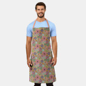 Frühlings-Retro-Blumenfarben Nahtloses Muster Schürze (Getragen)