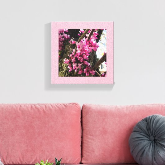 Frühlings-Rosa-Blume Leinwanddruck (Insitu (Wohnzimmer))