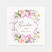 Frühlings-Rosa-Hauch-Blumen-Abschluss Serviette (Vorderseite)