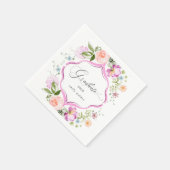 Frühlings-Rosa-Hauch-Blumen-Abschluss Serviette (Ecke)