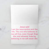 Frühlings-rosa Muster Feiertagskarte (Innenseite)