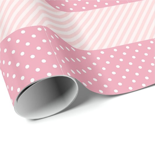 Frühlings-rosa Muster Geschenkpapier (Rolleneckpunkt)