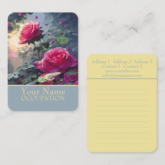 Frühlings-Rose - Visitenkarte (Vorne/Hinten)