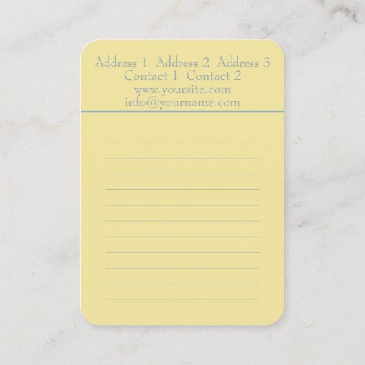 Frühlings-Rose - Visitenkarte (Rückseite)