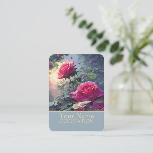 Frühlings-Rose - Visitenkarte (Stehend Vorderseite)