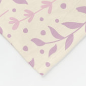Frühlings-Rosé-Wiesen-Zweige Fleecedecke (Ecke)