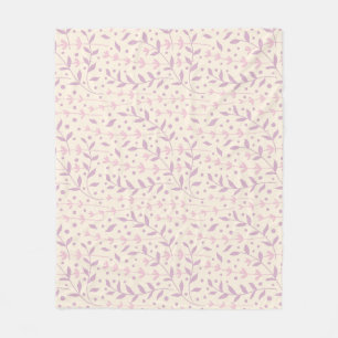 Frühlings-Rosé-Wiesen-Zweige Fleecedecke