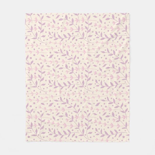 Frühlings-Rosé-Wiesen-Zweige Fleecedecke (Vorderseite)