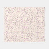 Frühlings-Rosé-Wiesen-Zweige Fleecedecke (Vorderseite (Horizontal))