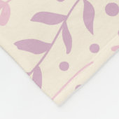 Frühlings-Rosé-Wiesen-Zweige Fleecedecke (Ecke)
