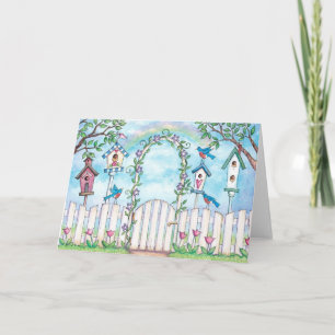 Frühlings-Rotkehlchen - Gruß-Karte Karte