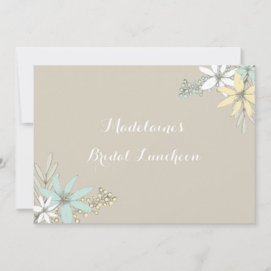 Frühlings-rustikale Brautmittagessen-mit Einladung (Vorderseite)