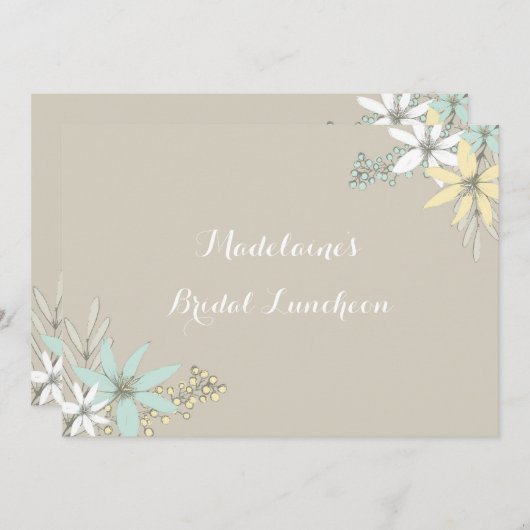 Frühlings-rustikale Brautmittagessen-mit Einladung (Vorne/Hinten)