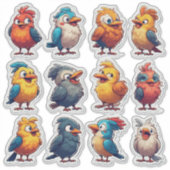 Frühlings-Sangvögel Dekoratives Sticker-Paket 🐦 Aufkleber (Vorderseite)