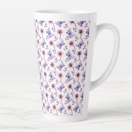 Frühlings-Schmetterling Blumen-Geschenk   Milchtasse (Rechts)