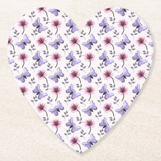 Frühlings-Schmetterling Blumen-Geschenk Untersetzer (Vorderseite)