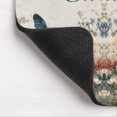 Frühlings-Schmetterling-Blumengarten im Vintage-St Mousepad (Ecke)