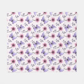 Frühlings-Schmetterling-Blumengeschenk   Fleecedecke (Vorderseite (Horizontal))