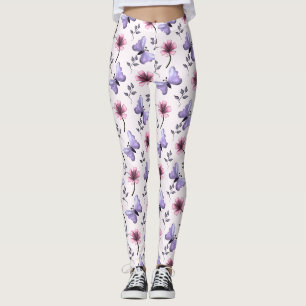 Frühlings-Schmetterling-Blumengeschenk   Leggings