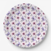 Frühlings-Schmetterling-Blumengeschenk Pappteller (Vorderseite)