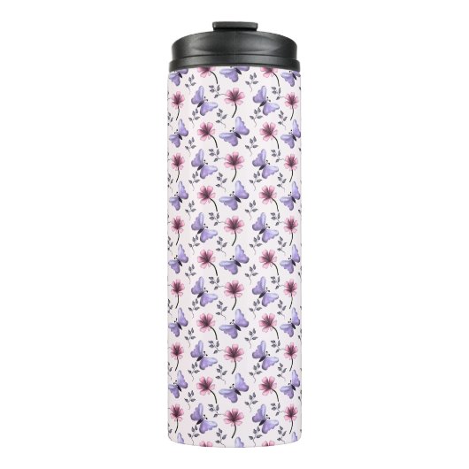 Frühlings-Schmetterling-Blumengeschenk   Thermosbecher (Vorderseite)