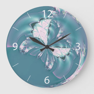 Frühlings Schmetterling Große Wanduhr