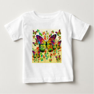 FRÜHLINGS SCHMETTERLINGE FARBENFROHE NATUR BABY T-SHIRT