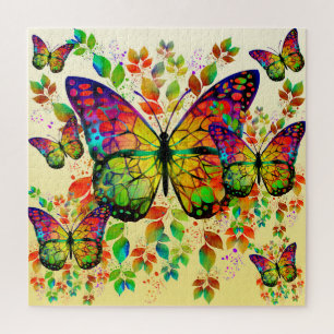 FRÜHLINGS SCHMETTERLINGE FARBENFROHE NATUR PUZZLE