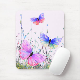 Frühlings-Schmetterlinge fliegen in der Natur-Maus Mousepad