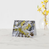 Frühlings-Schnee Notecard Karte (Gelbe Blume)