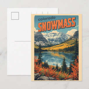 Frühlings-Schnee-Vintage SNOWMASS Espe Colorado Sk Feiertagspostkarte