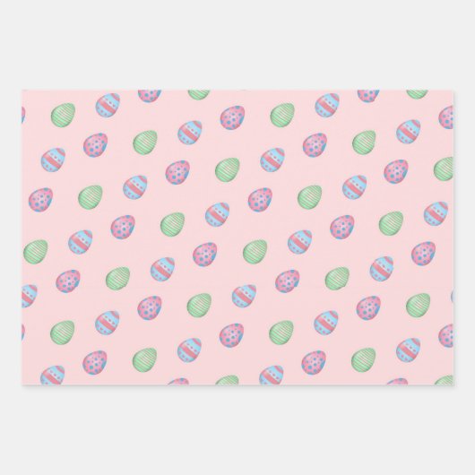 Frühlings-Set Osterbüsen, Blume & Eier Geschenkpapier Set (Vorderseite 3)