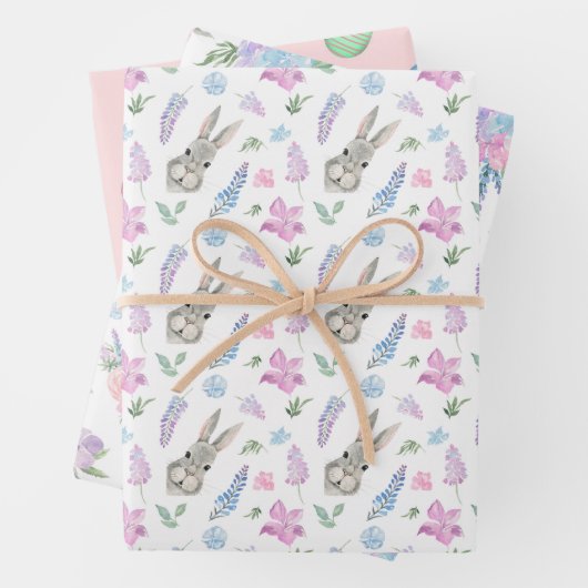 Frühlings-Set Osterbüsen, Blume & Eier Geschenkpapier Set (Beispiel)