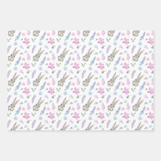 Frühlings-Set Osterbüsen, Blume & Eier Geschenkpapier Set (Vorderseite)