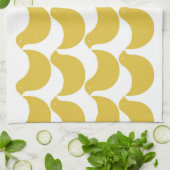 FRÜHLINGS-SILHOUETTE-VOGEL-KÜCHEN-TUCH - GELB KÜCHENTUCH (Gefaltet)